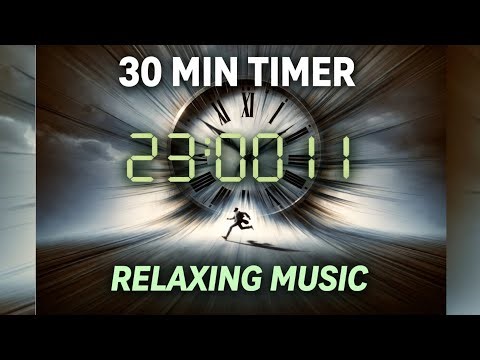 30 Minute Countdown Timer with Relaxing Music | HD Background for Focus Study & Meditation