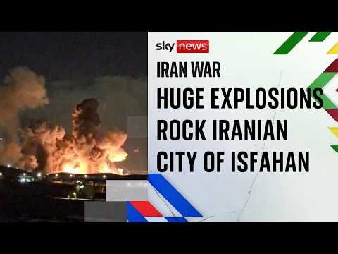 Iran war: Fire and smoke erupt from a military base in Isfahan