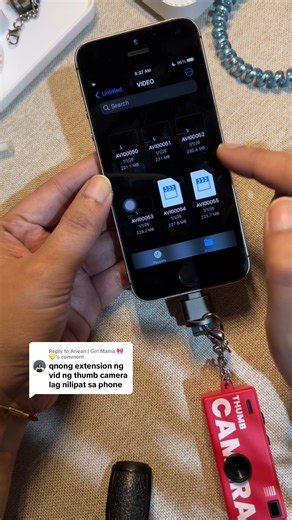 Replying to @Ariean | Girl Mama 🎀💛 Thumb Camera Video file extension