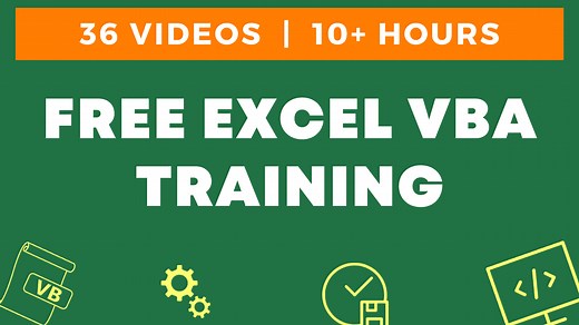 Free Excel VBA Course (36 Videos, 10  Hours)