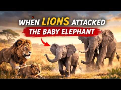 When Lions Attacked a Baby Elephant | The Power of the Herd