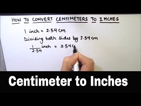 How to Convert Centimeters to Inches / Centimeter to Inches Conversion / Cm to Inch