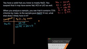Analyzing the purity of a mixture (worked example)
