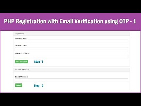 PHP Login Registration with Email Verification using OTP