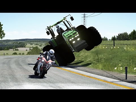 John Deere Tractor vs Yamaha ZYF-R1 at Old SPA