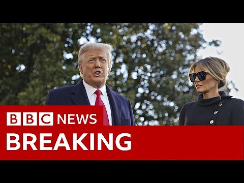 Trump leaves White House for last time as president - BBC News