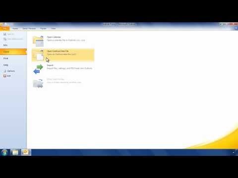 How to open a PST file in Microsoft Outlook