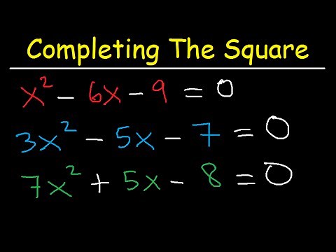 Completing The Square Method and Solving Quadratic Equations - Algebra 2