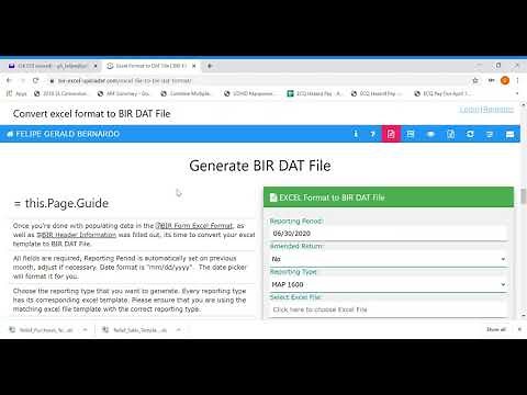 How to Convert Excel to BIR Dat File - BIR Uploader Tutorial