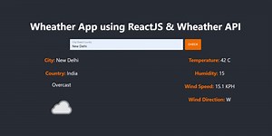Weather App in ReactJS & Material UI