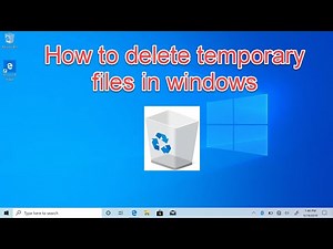 How to delete temporary files in windows 10