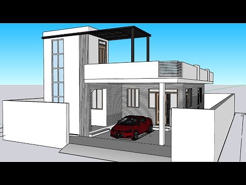 Simple House Design in Sketchup Tutorial | For Sketchup Beginners