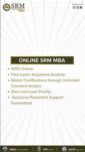 Career Shift? SRM Online MBA Makes It Smart | SRM University Online