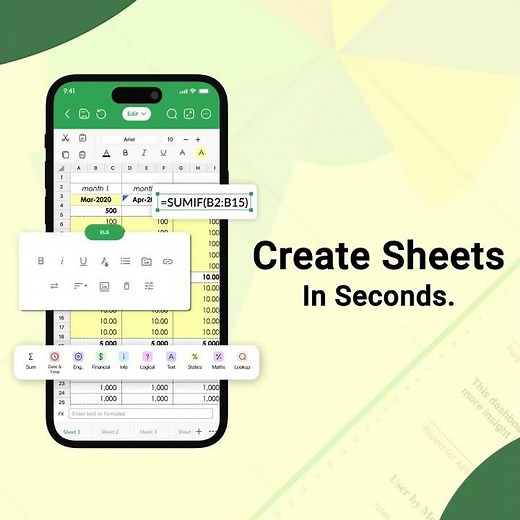 XLSX Sheets: Edit Spreadsheet | Create, Edit & View XLS Sheets