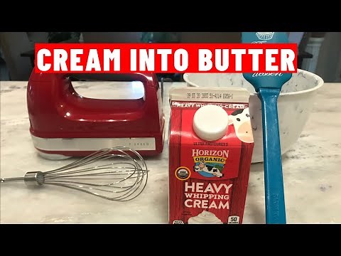 Very Easy Homemade Butter Recipe | How To Make Butter From Heavy Cream At Home Step By Step