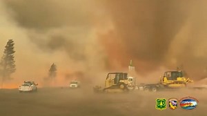 Cal Fire captures 'firewhirl' on video in midst of large wildfire