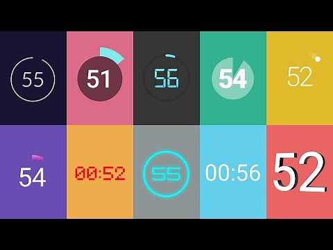 Top 10 free ONE MINUTE countdown animation on green screen 8K