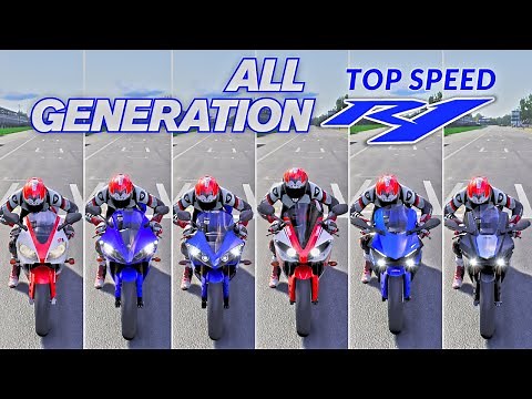 Yamaha R1 Evolution | Top Speed of Every Generation