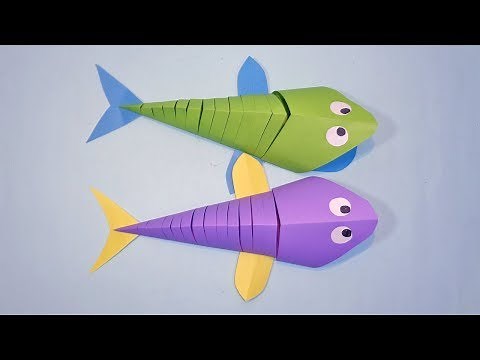 How to Make a 3D Paper Fish for DIY Creators - DIY Origami Fish Craft Easy