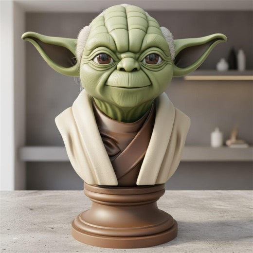 Yoda Bust STL for 3D Print, Star War Statue STL Printing Model - Etsy