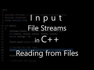 Input File Streams in C++ (Reading from Files)