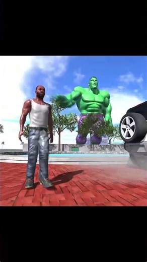 Black Venam Fight With Green Hulk For Franklin City #indianbikesdriving3d #shorts
