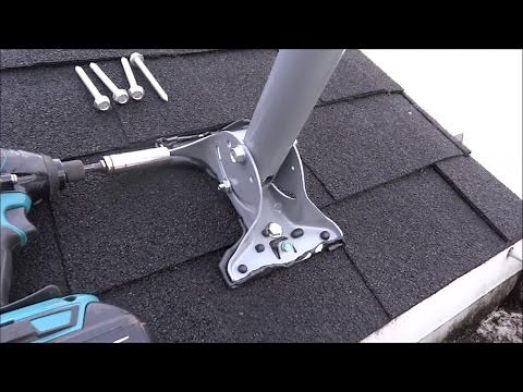 Satellite TV Dish Network Mounting and pointing the HD DISH