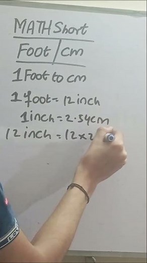 Foot into cm | Math Hack 😍 | #education