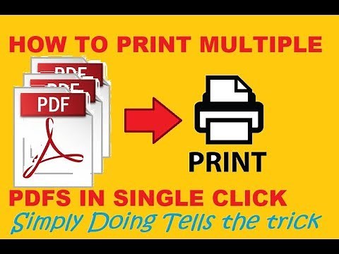 How to Print Multiple PDF Files at once without opening.. Easy Windows Trick