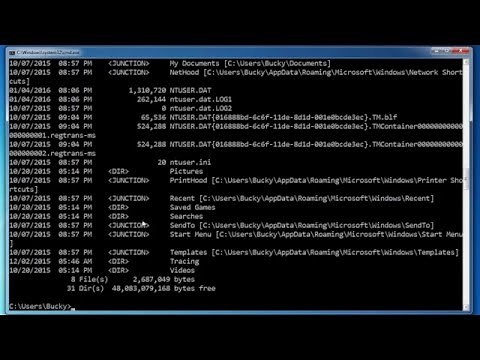 Windows Command Line Tutorial - 2 - Listing Files and Directories