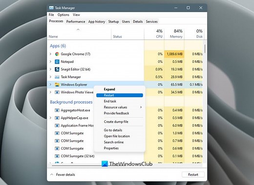 How to restart File Explorer in Windows 11 easily