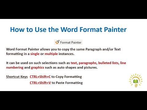 How to Use the Word Format Painter