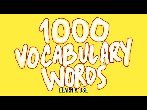 How To Learn And Use 1000 English Vocabulary Words