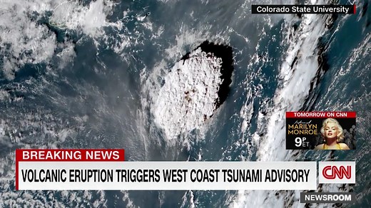 A tsunami has hit Tonga's largest island, Tongatapu, after an underwater volcano in the South Pacific erupted. | CNN