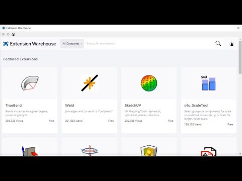 SketchUp 2021 Extension Warehouse