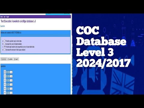 COC DATABASE ADMINISTRATION LEVEL 4 Theory Question and answer part 1