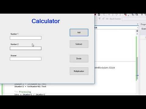 Visual Basic introduction - Creating a Calculator