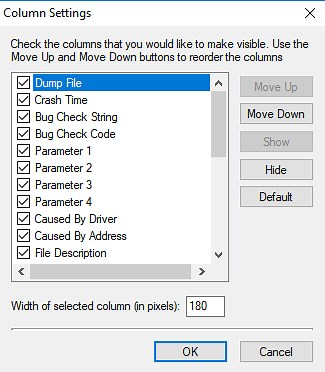 How to use BlueScreenView on Windows 11/10
