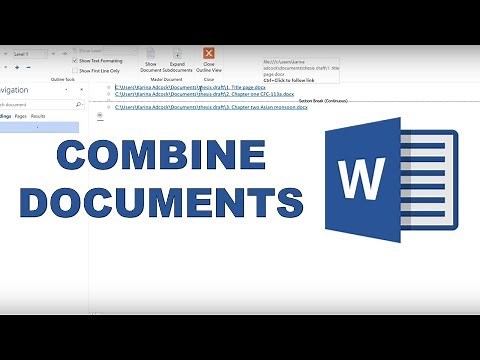 How to combine word documents