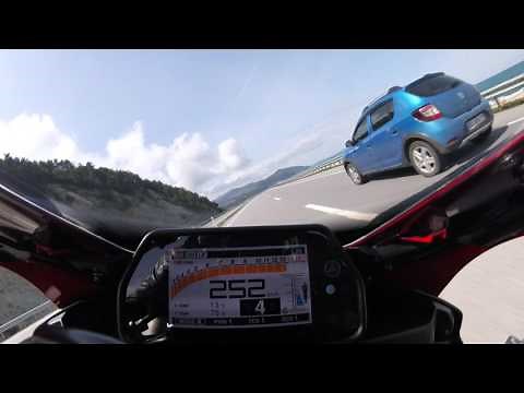 Yamaha YZF-R1 Top Speed in a Tunnel 299km/h Onboard rn32