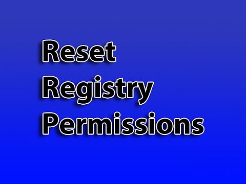 Reset Registry Permissions