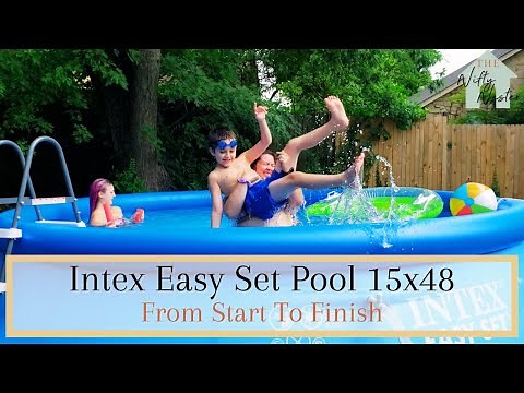 Intex Easy Set Pool 15 x 48 Set Up & Ground Prep Install Step By Step