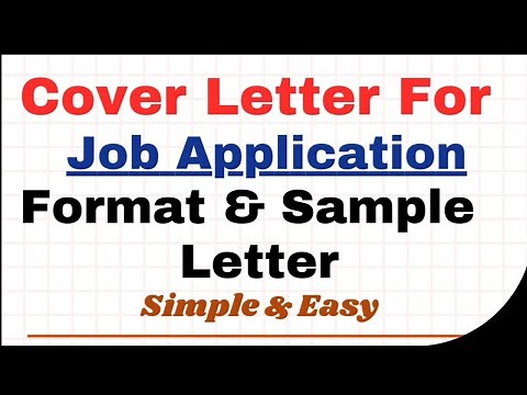 How to Write a Cover Letter For Job Application | Job Application Format & Sample Letter in English