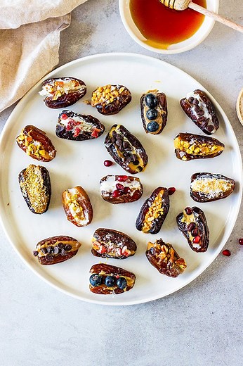 Stuffed Dates 8 Ways - Easy Healthy Snack & Appetizers