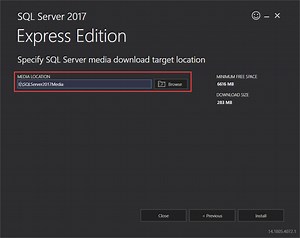 How to install SQL Server 2017 Express edition