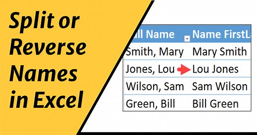 How to Split First and Last Names in Excel