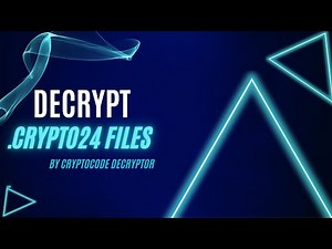 How to decrypt files and repair Ransomware files .crypto24