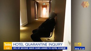 Victoria's hotel quarantine inquiry has been told that 99% of the state's second wave of COVID-19 can be linked back to returned travellers at two Melbourne hotels. #9News | 9 News