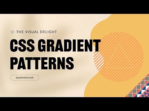 Create Amazing Background Patterns using CSS Gradients ✨