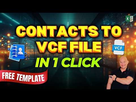 Stop Manual Data Entry! Create Mass VCF Files from Excel Automatically